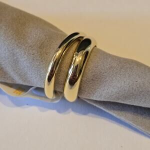 Loren Stewart x Curateur Deux Open Band 14K Gold Plated Ring Size 7‎ NWT Minimal